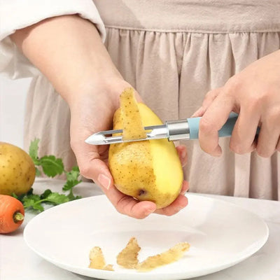 Econome peeleasy maman prepare salade de fruits
