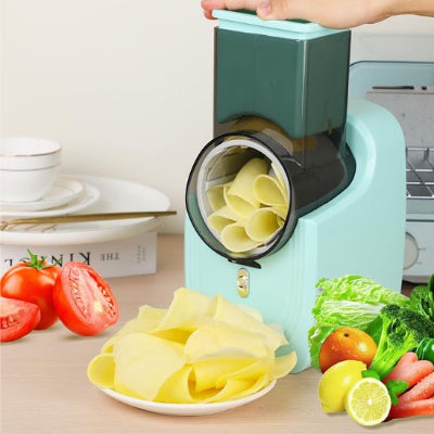 Coupe légumes électrique presser bouton légumes sortent tranchés