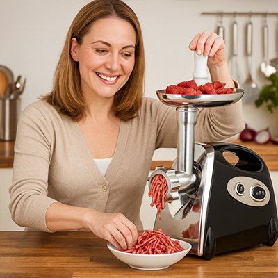 Hachoir à viande design et robuste facile à nettoyer