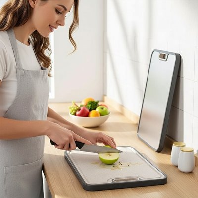 Planche a decouper inoxychef rangement facile