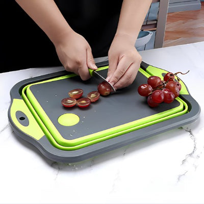 Planche a decouper retractacut devient un panier pratique