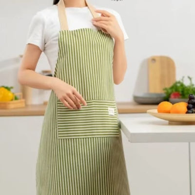 Tablier de cuisine matière respirante en coton et lin
